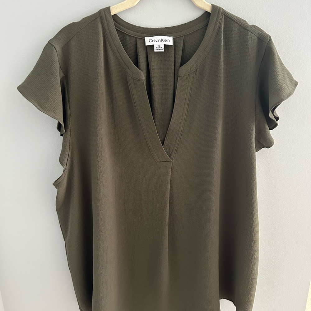 Calvin Klein Women's Olive Top